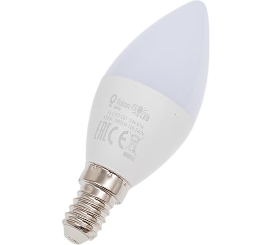 Лампа свеча FL-LED C37 10W E14 4200К 220V 1000Лм 37x98мм FOTON_LIGHTING 615626