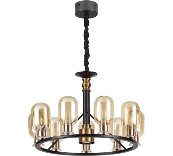Люстра ODEON LIGHT, стекло E14 GU10 9х40W+1х50W GRIF 4700/9