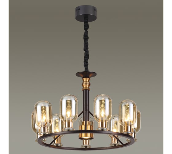Люстра ODEON LIGHT, стекло E14 GU10 9х40W+1х50W GRIF 4700/9