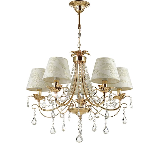 Люстра ODEON LIGHT, текстиль E14 5х40W PLESANSA 3431/5