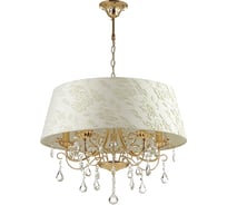 Люстра ODEON LIGHT, текстиль E14 5х40W PLESANSA 3431/5A