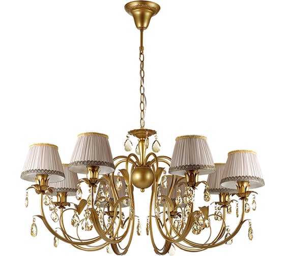 Люстра ODEON LIGHT, текстиль E14 8х40W CAROLLA 3398/8