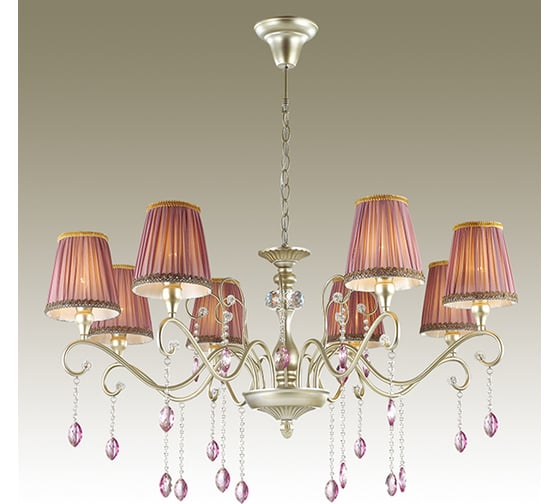 Люстра ODEON LIGHT, текстиль E14 8х40W GAELLORI 3393/8
