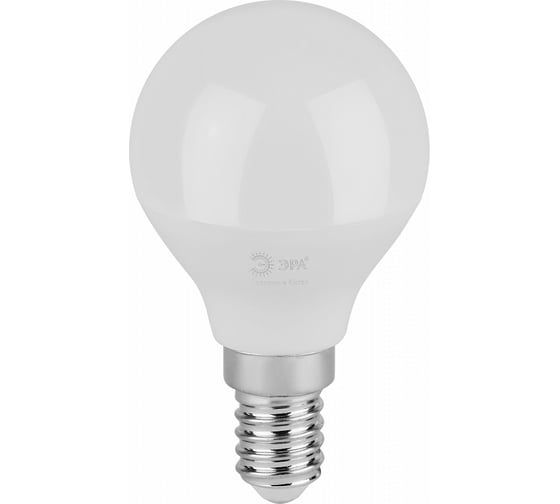 Лампочка светодиодная ЭРА GREEN LINE LED P4510W830E14 GL, E14, 10 Вт, шар, теплый свет Б0067065