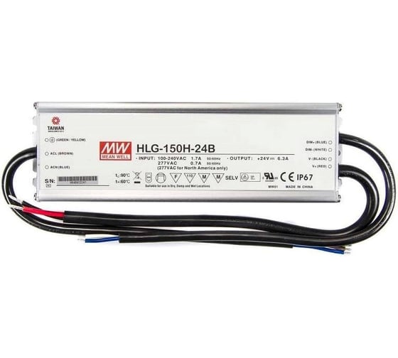 LED-драйвер Mean Well AC-DC HLG-150H-24B Т00297496 1