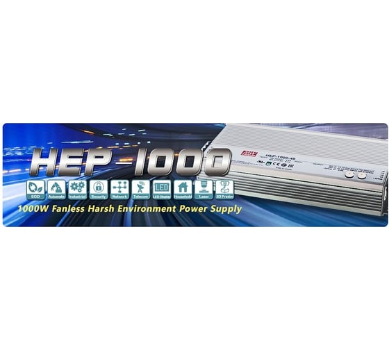 Источник питания для агрессивных сред Mean Well HEP-1000-24 AC-DC 1кВт Т03519712