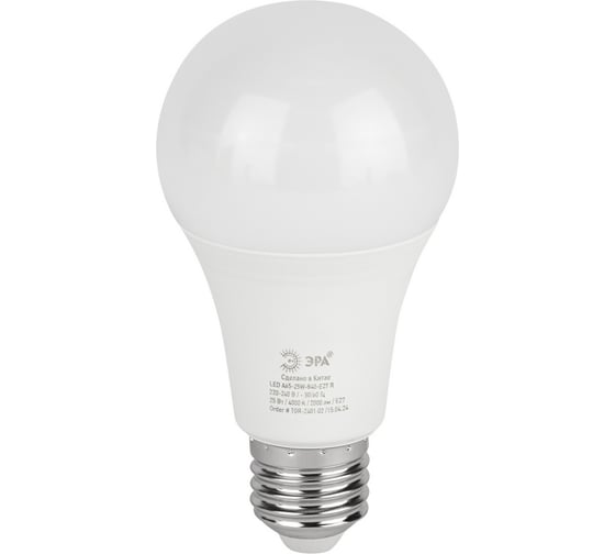 Лампочка светодиодная ЭРА GREEN LINE LED A6020W865E27 GL E27 20 Вт груша холодный свет Б0067102