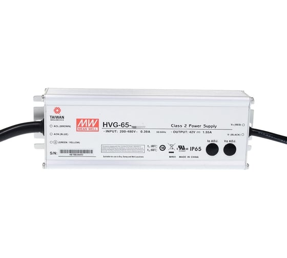 LED-драйвер Mean Well HVG-65-24A AC-DC 65Вт Т02225323 1