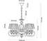Люстра ODEON LIGHT, ткань E14 6х40W MEDIA 4186/6 2