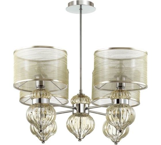 Люстра ODEON LIGHT, ткань E27 4х40W LILIT 4687/4 1