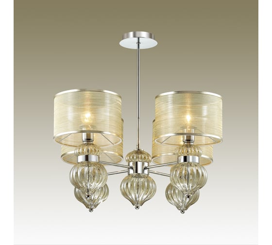 Люстра ODEON LIGHT, ткань E27 4х40W LILIT 4687/4