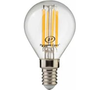 Лампа светодиодная филаментная Русский Свет RS F P45, E14, 7W, 220-240V, 2700К, 7Вт, 810Лм, Ra 90, шар 15011245089