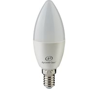 Лампа светодиодная Русский Свет RS C37 E14 4W 220-240V 4000К 4Вт 400лм Ra 90 свеча 15010545055