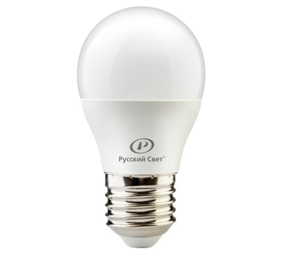 Лампа светодиодная Русский Свет RS G45 E27 6W 220-240V 2700К 6Вт 600лм Ra 90 шар 15010445046 1