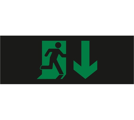 Пиктограмма Dekraft ДСО-IP20 "Выход - вниз черный фон" 60441DEK 1