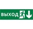 Пиктограмма ДСО Dekraft IP65, "ВЫХОД ФИГУРА - ВНИЗ 2", 60513DEK 1