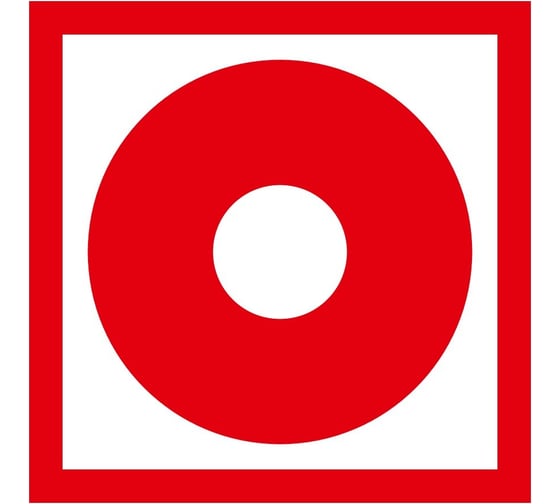 Пиктограмма Dekraft квадрат "Кнопка включения установок(систем) пожарной автоматики" 60623DEK 1