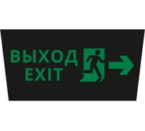 Пиктограмма Dekraft ДСО-IP65 "Выход - вправо черный фон" 60481DEK