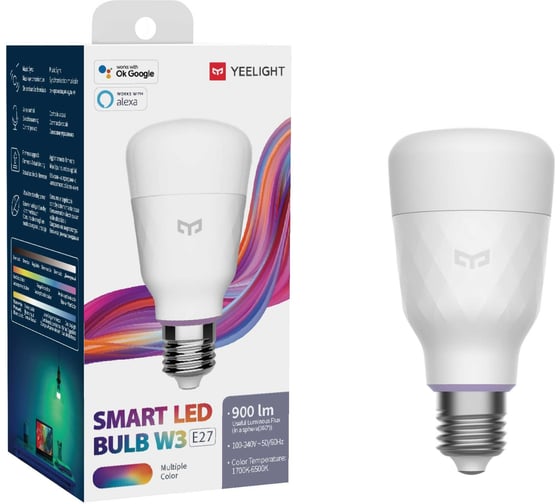Умная LED-лампочка YEELIGHT Smart LED Bulb W3Multiple color YLDP005