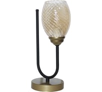 Светильник настольный ЭЛЕТЕХ Юна ННБ 63-60-019 черн.муар.зол/шнур черн. Е14 (Плафон 8264) _ИМ_ 1005405431