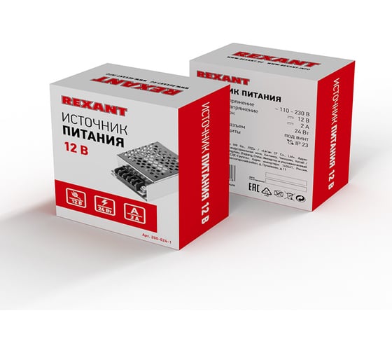 Источник питания REXANT 12 В 24 Вт 2 А открытый 200-024-1
