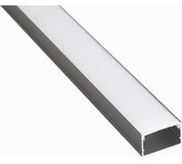 Профиль накладной LEDS POWER СПН2515 алюминий черный с призматическим рассеивателем 2м 008486