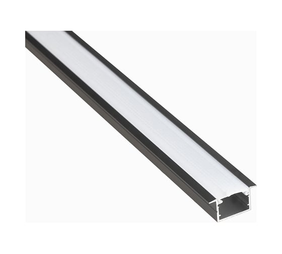 Профиль врезной LEDS POWER СПВ17-2507 алюминий черный с призматическим рассеивателем 2м 008424 1