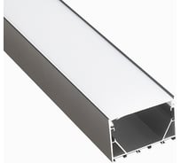 Профиль накладной LEDS POWER СПН5035 алюминий черный с призматическим рассеивателем 2м 008523