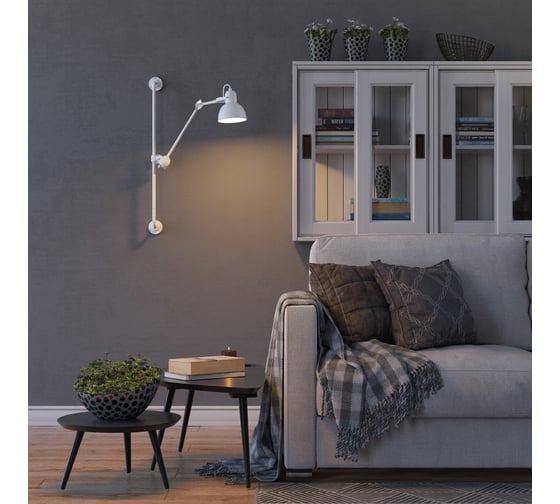 Настенный светильник ODEON LIGHT ARTA на кронштейне, металл, E14, 1х40W 4126/1WA