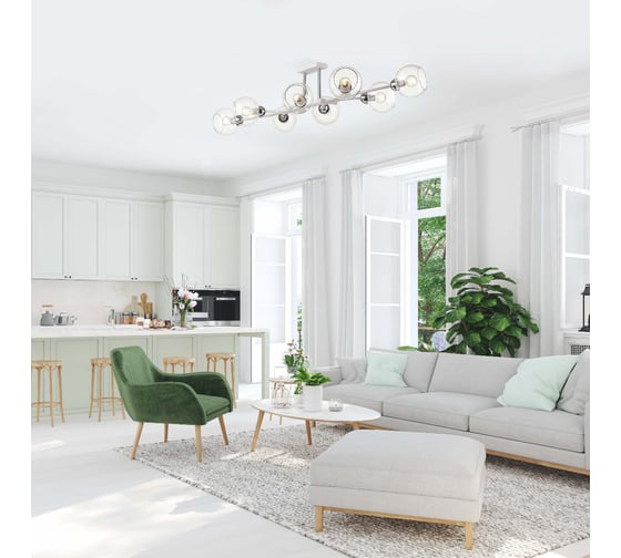 Потолочная люстра LUMION ALANA стекло, E14, 8х40W 4517/8C