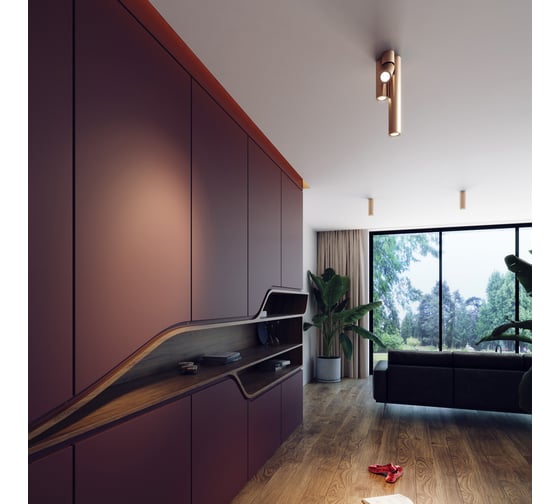 Настенно-потолочный светильник ODEON LIGHT, металл GU10 50W DUETTA 3895/1C