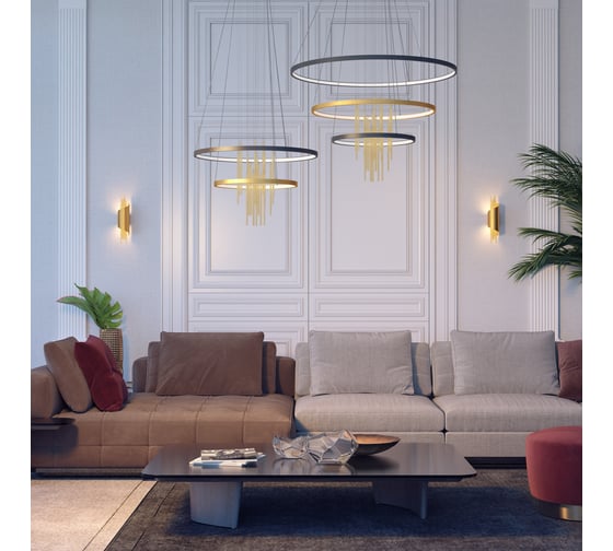 Подвесной светильник ODEON LIGHT, металл стекло LED 63W MONICA 3901/63L