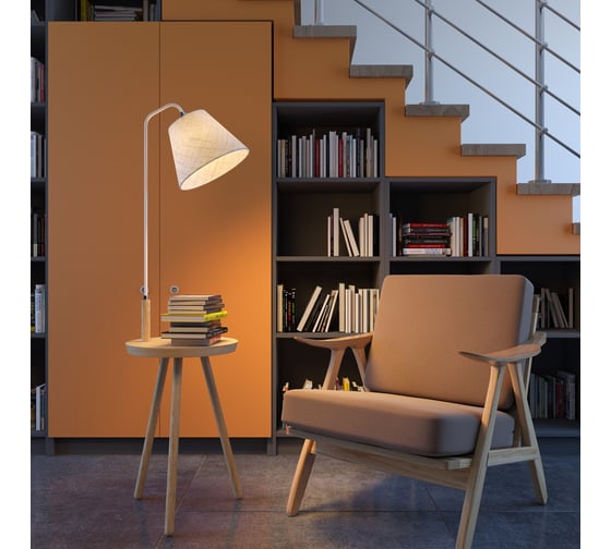 Торшер со столиком ODEON LIGHT, ткань E27 1х60W KALDA 4667/1F