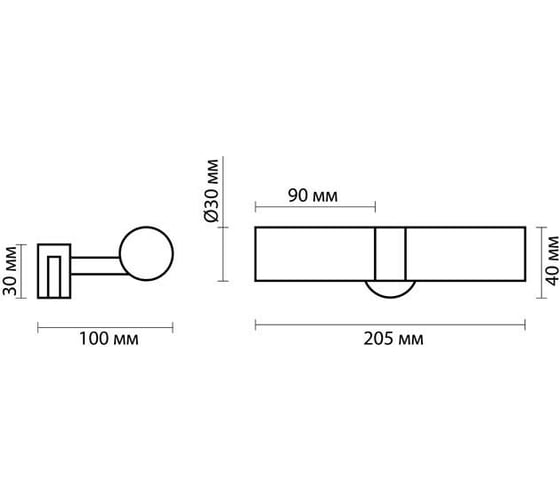 Светильник с креплением на зеркало ODEON LIGHT, стекло G9 2х40W IZAR 2446/2