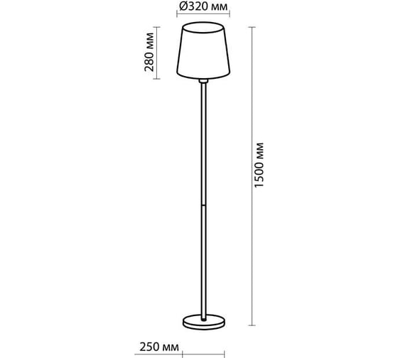 Торшер ODEON LIGHT, текстиль E27 60W GLEN 2266/1F