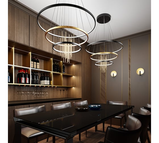 Подвесной светильник ODEON LIGHT, металл стекло LED 113W MONICA 3901/99L