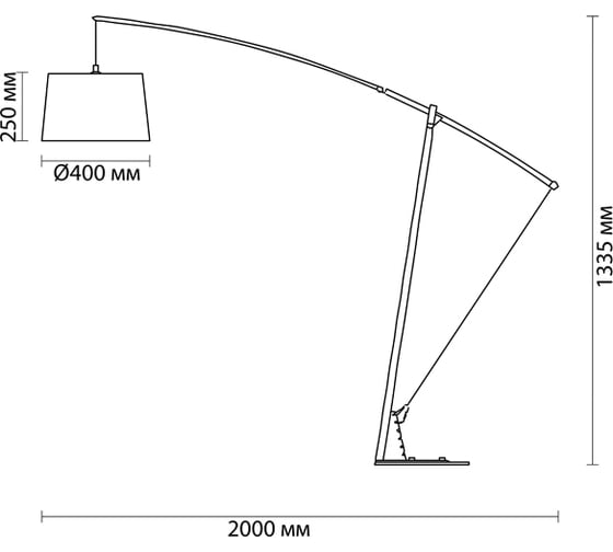 Торшер ODEON LIGHT, ткань E27 60W BRONX 4060/1F