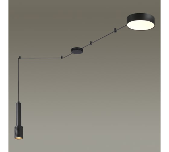 Система потолочного светильника ODEON LIGHT, провод 2/4м, 10 креплений LED 23W 3000K+LED GU10 FORTU 4253/23CL