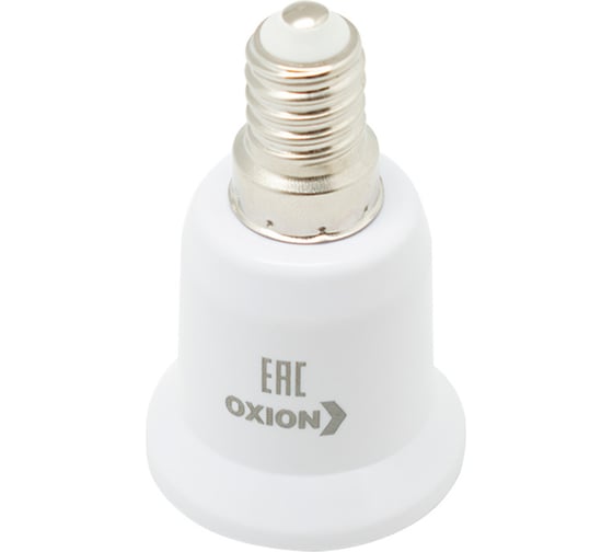 Переходник патрон Е14 в патрон Е 27, арт. OXION AH-005WH-E14TOE27 1