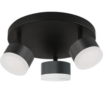 Светильник потолочный De Fran черный+белый, АГАТА, GX53 3х15Вт, поворотный - круг, AL-5642 BKWH