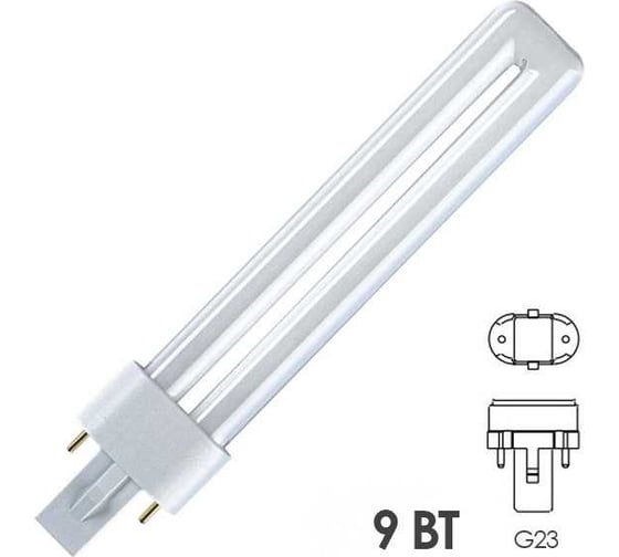 Лампа ультрафиолетовая LightBest BL 9W, G23, 368 нм 700909020