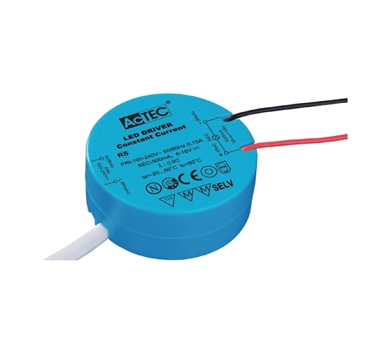 Блок питания AcTEC 2-26В, 9Вт, IP20, 0,35A, d53xh22мм, RS350mA/9W 1