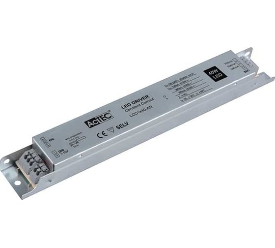 Блок питания AcTEC 10-80…10-60В, 28…40Вт, 0,35…0,7A, IP20, диммируемый, 1-10V, 240x31x22мм, LCC1x40-AN