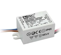 Блок питания AcTEC 2-12В, 4Вт, IP65, 0,35A, 38x27x21мм, MINI350mA/4W
