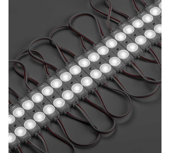 Светодиодный модуль Donled 20 шт, 0,63 Вт, 24 В, IP65, 2smd 2835, 110лм, холодный белый, DL-THL-2-24V