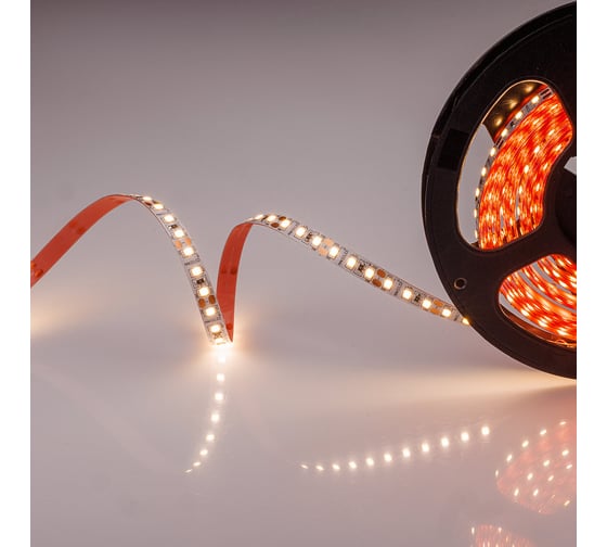Светодиодная лента MAKSILED 5м, 12В, 9,6 Вт/м, 120SMD(2835)/м, 3000-3500K, 8мм, ML-R120-2835-WW-PRO