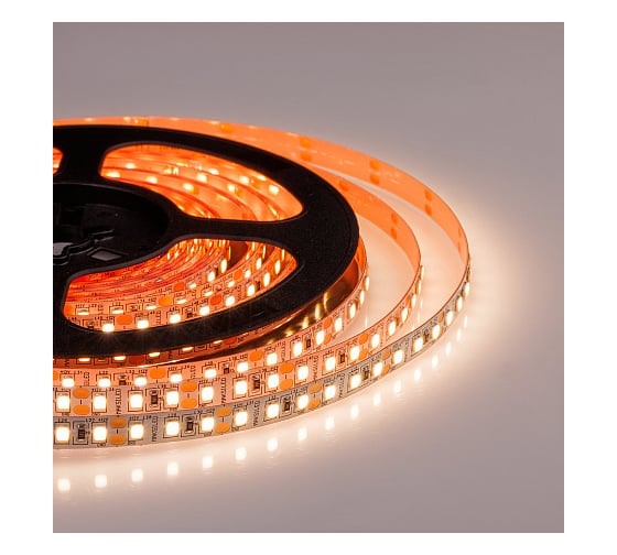 Светодиодная лента MAKSILED 5м, 12В, 9,6 Вт/м, 120SMD(2835)/м, 3000-3500K, 8мм, ML-R120-2835-WW-PRO