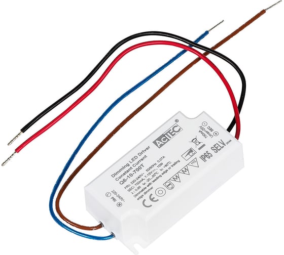 Блок питания AcTEC 7-15В, 10Вт, IP65, 0,7A, димм, Triac, 70x34,5x28мм, Q6-10-700T