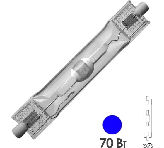 Лампа цветная FL-LED MH _70W RX7s BLUE МГЛ 607652