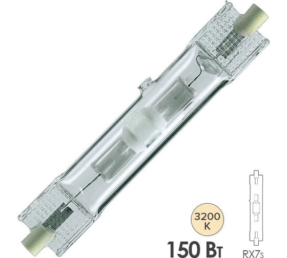 Лампа FL-LED HS-I TS 150-WDL 3200K 150Вт 12000Lm Rx7s-24 23x135mm МГЛ ДРИ 614025 1